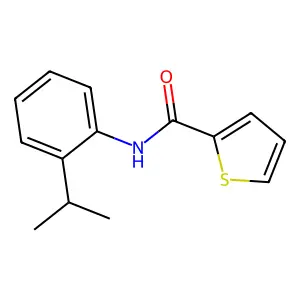 N-(2-propan-2-ylphenyl)thiophene-2-carboxamide structure