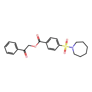 2-Oxo-2-phenylethyl 4-(azepane-1-sulfonyl)benzoate structure