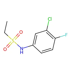 N-(3-chloro-4-fluorophenyl)ethanesulfonamide structure