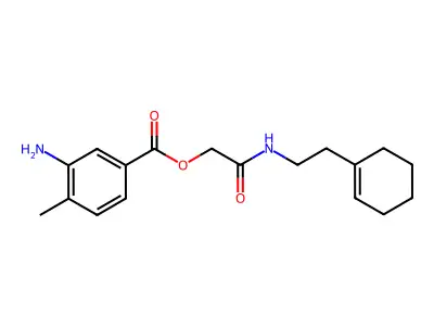[2-[2-(Cyclohexen-1-yl)ethylamino]-2-oxoethyl] 3-amino-4-methylbenzoate structure