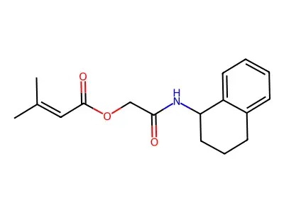 [2-Oxo-2-(1,2,3,4-tetrahydronaphthalen-1-ylamino)ethyl] 3-methylbut-2-enoate structure
