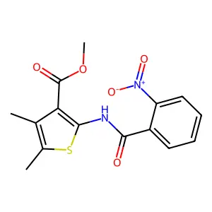 Methyl 4,5-dimethyl-2-(2-nitrobenzamido)thiophene-3-carboxylate structure