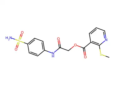 [(4-Sulfamoylphenyl)carbamoyl]methyl 2-(methylsulfanyl)pyridine-3-carboxylate structure