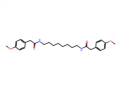 2-(4-methoxyphenyl)-N-(8-{[(4-methoxyphenyl)acetyl]amino}octyl)acetamide structure