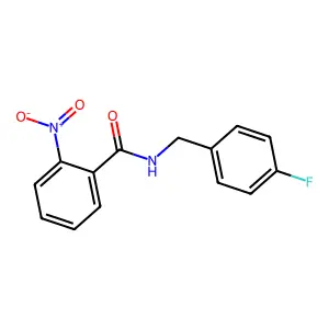 N-(4-fluorobenzyl)-2-nitrobenzamide structure