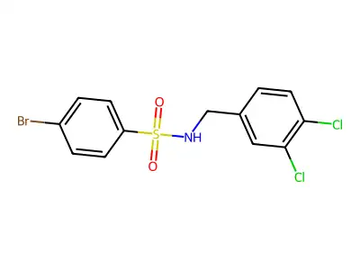 4-bromo-N-(3,4-dichlorobenzyl)benzenesulfonamide structure
