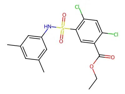 Ethyl 2,4-dichloro-5-[[(3,5-dimethylphenyl)amino]sulfonyl]benzoate structure