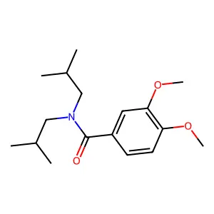 3,4-dimethoxy-N,N-bis(2-methylpropyl)benzamide structure