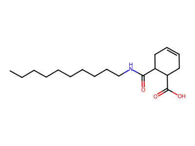 6-(癸基氨甲酰)cyclohex-3-ene-1-羧基lic 酸 structure