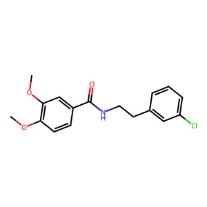 N-[2-(3-chlorophenyl)ethyl]-3,4-dimethoxybenzamide structure