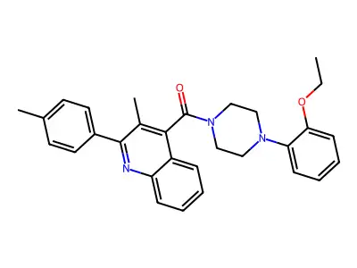 [4-(2-ethoxyphenyl)piperazin-1-yl]-[3-methyl-2-(4-methylphenyl)quinolin-4-yl]methanone structure