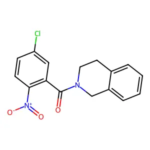 (5-chloro-2-nitrophenyl)-(3,4-dihydro-1H-isoquinolin-2-yl)methanone structure