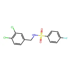 N-[(3,4-dichlorophenyl)methyl]-4-fluorobenzenesulfonamide structure