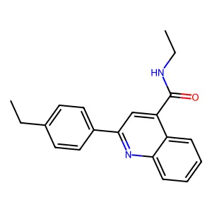 N-ethyl-2-(4-ethylphenyl)quinoline-4-carboxamide structure