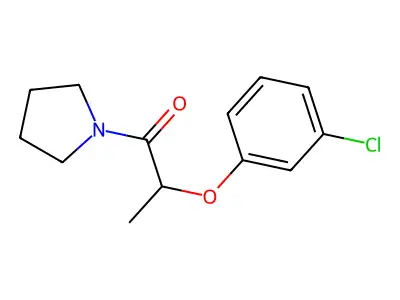 2-(3-Chlorophenoxy)-1-pyrrolidin-1-ylpropan-1-one structure