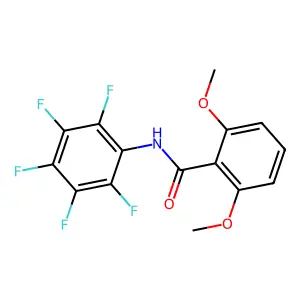 2,6-dimethoxy-N-(2,3,4,5,6-pentafluorophenyl)benzamide structure