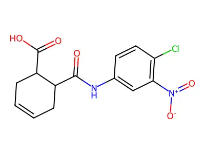 6-[(4-Chloro-3-nitrophenyl)carbamoyl]cyclohex-3-ene-1-carboxylic acid structure