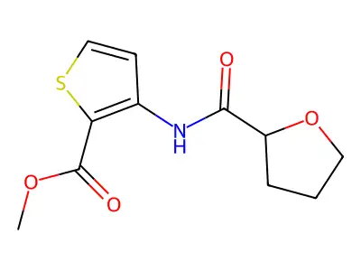 Methyl 3-(oxolane-2-carbonylamino)thiophene-2-carboxylate structure