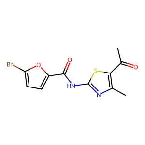 N-(5-Acetyl-4-methyl-2-thiazolyl)-5-bromo-2-furancarboxamide structure