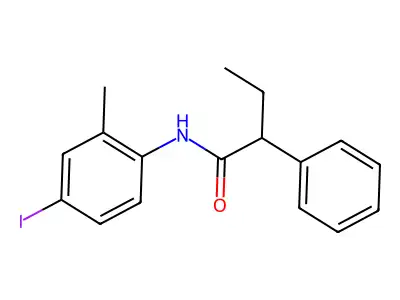 N-(4-iodo-2-methylphenyl)-2-phenylbutanamide structure