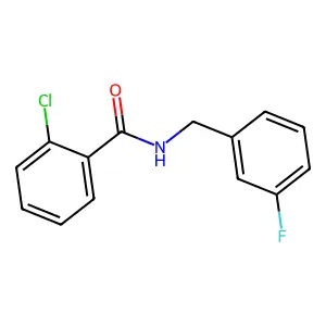 2-chloro-N-(3-fluorobenzyl)benzamide structure