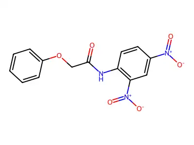 N-(2,4-dinitrophenyl)-2-phenoxyacetamide structure