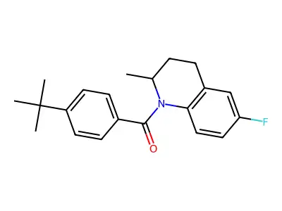 1-(4-Tert-butylbenzoyl)-6-fluoro-2-methyl-1,2,3,4-tetrahydroquinoline structure