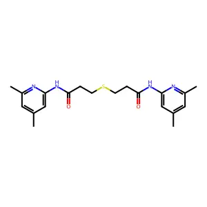 3,3'-sulfanediylbis[N-(4,6-dimethylpyridin-2-yl)propanamide] structure