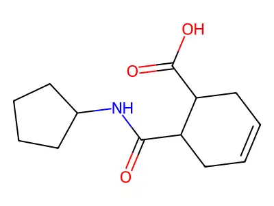 6-(Cyclopentylcarbamoyl)cyclohex-3-ene-1-carboxylic acid structure