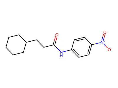 3-cyclohexyl-N-(4-nitrophenyl)propanamide structure