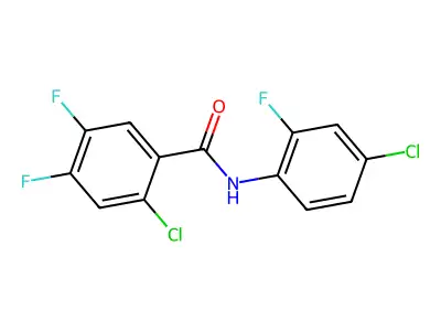 2-chloro-N-(4-chloro-2-fluorophenyl)-4,5-difluorobenzamide structure