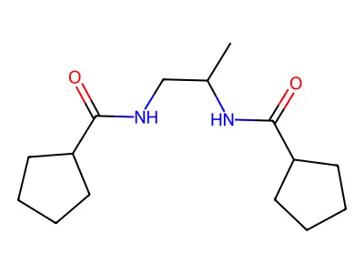 N-[2-(cyclopentanecarbonylamino)propyl]cyclopentanecarboxamide structure