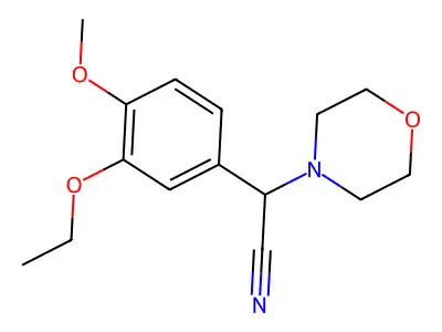(3-Ethoxy-4-methoxyphenyl)(4-morpholinyl)acetonitrile structure
