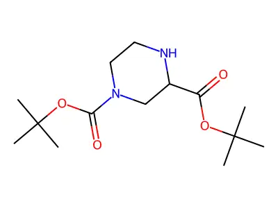 n-4-Boc-2-piperazinecarboxylic acid tert-butyl ester structure