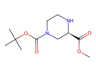 1-tert-butyl 3-methyl (3S)-piperazine-1,3-dicarboxylate structure