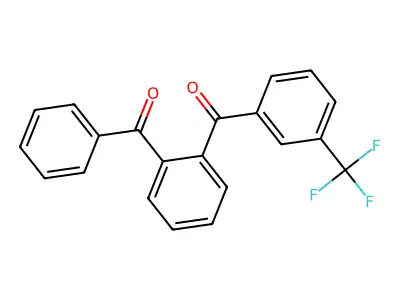 (2-Benzoylphenyl)[3-(trifluoromethyl)phenyl]methanone structure