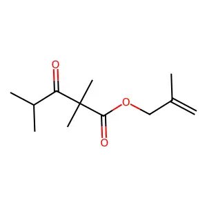 Pentanoic acid, 2,2,4-trimethyl-3-oxo-, 2-methyl-2-propen-1-yl ester structure