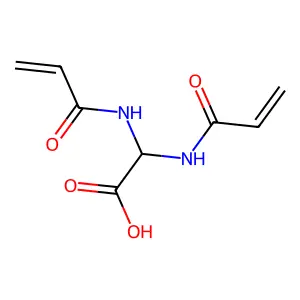 2,2-双((1-氧代-2-丙烯-1-基)氨基)乙酸 structure