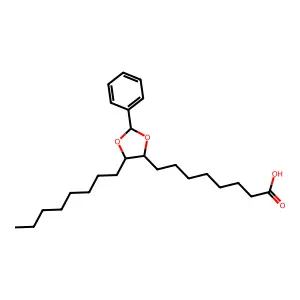 8-(5-Octyl-2-phenyl-1,3-dioxolan-4-yl)octanoic acid structure