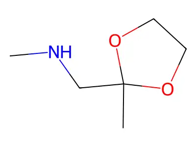2-Methyl-2-(methylaminomethyl)-1,3-dioxolane structure