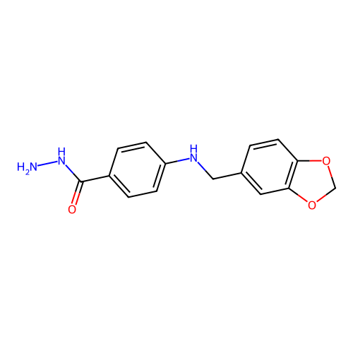 4-[(1,3-Benzodioxol-5-ylmethyl)amino]benzohydrazide structure