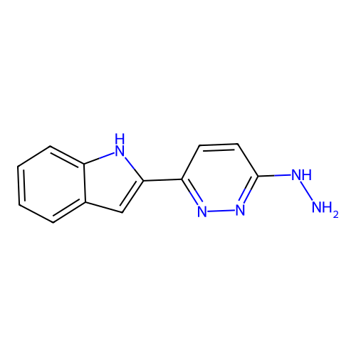 2-(6-hydrazino-3-pyridazinyl)-1H-indole structure