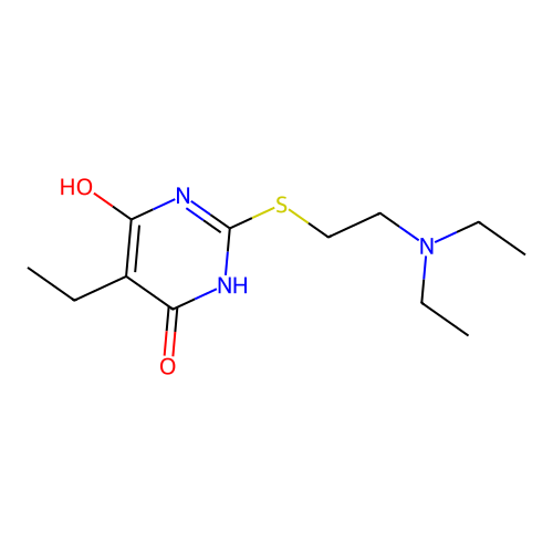 2-{[2-(Diethylamino)ethyl]sulfanyl}-5-ethylpyrimidine-4,6-diol structure