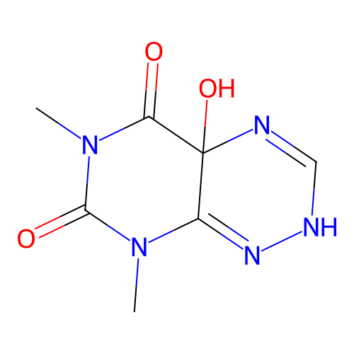 4a-Hydroxy-6,8-dimethyl-2,8-dihydro-4ah-pyrimido[5,4-E][1,2,4]triazine-5,7-dione structure