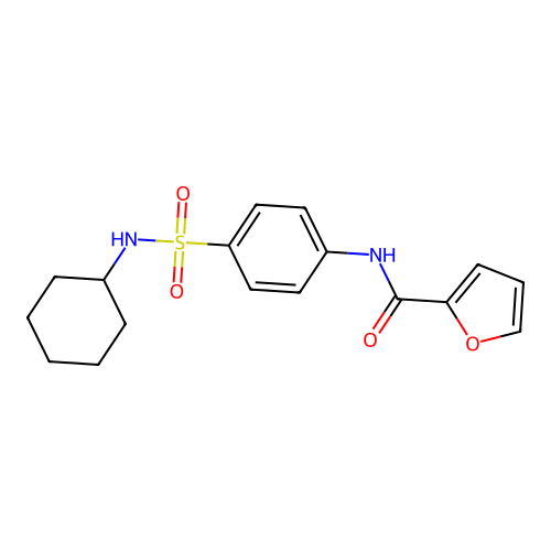 N-[4-(cyclohexylsulfamoyl)phenyl]furan-2-carboxamide structure
