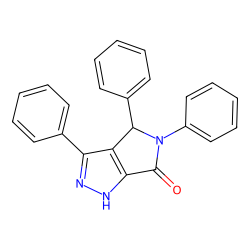 3,4,5-triphenyl-4,5-dihydropyrrolo[3,4-c]pyrazol-6(1H)-one structure