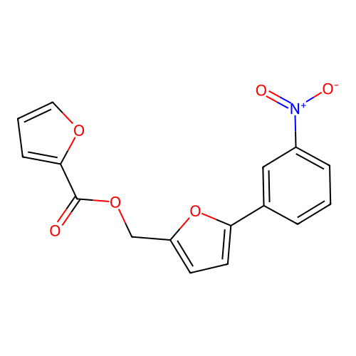 [5-(3-Nitrophenyl)furan-2-yl]methyl furan-2-carboxylate structure