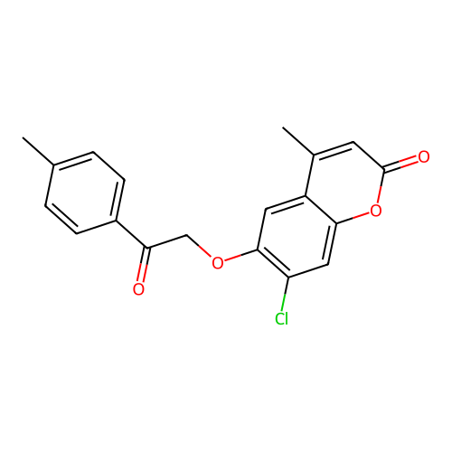 7-Chloro-4-methyl-6-[2-(4-methylphenyl)-2-oxoethoxy]chromen-2-one structure
