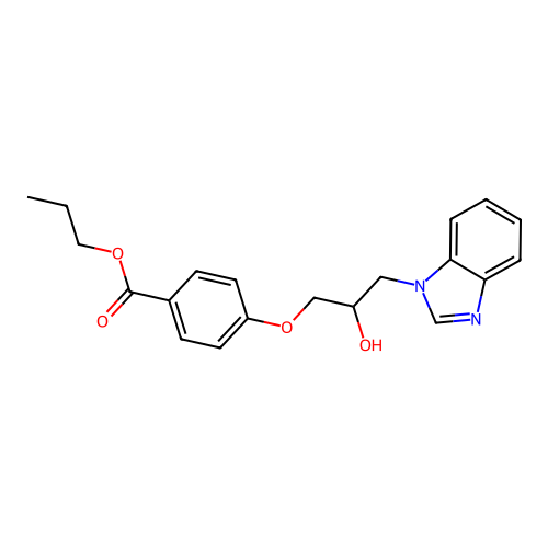 propyl 4-[3-(1H-benzimidazol-1-yl)-2-hydroxypropoxy]benzoate structure