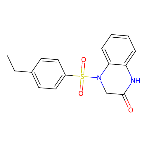 4-(4-Ethyl-benzenesulfonyl)-3,4-dihydro-1H-quinoxalin-2-one structure